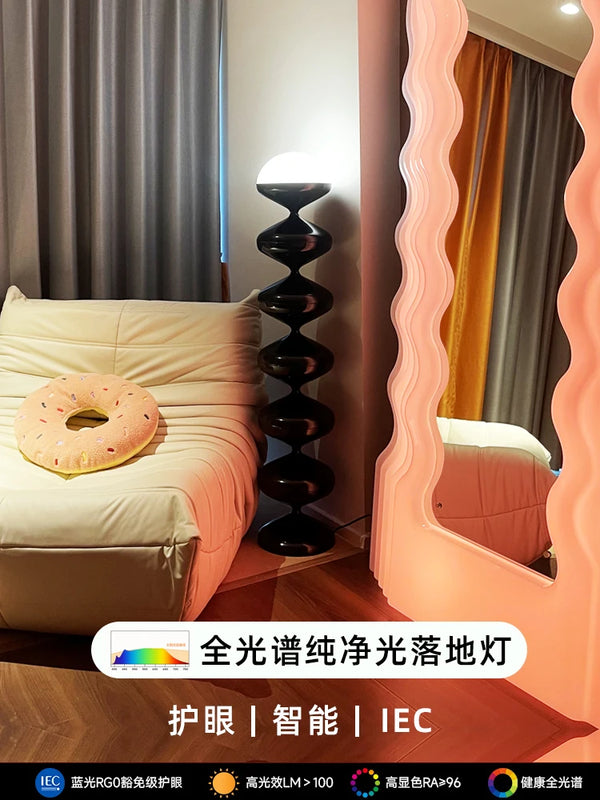 Nordic Mid-Ancient Cream Style Art Gourd Floor Lamp Internet-Famous Decoration Simple Living Room Bedroom Sofa Corner Lamp