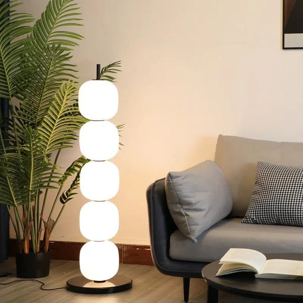 Nordic Style Gourd Floor Lamp Danish Design Led Table Light Modern Decorative Lights Creative Bedroom Living Room Atmosphere
