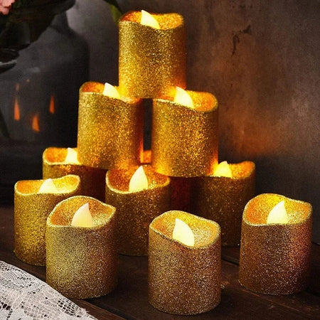 3/12Pcs Flameless Led Candles Light Tealight Battery Power Candles Lamp Birthday Candle Light Christmas Wedding Party Home Decor